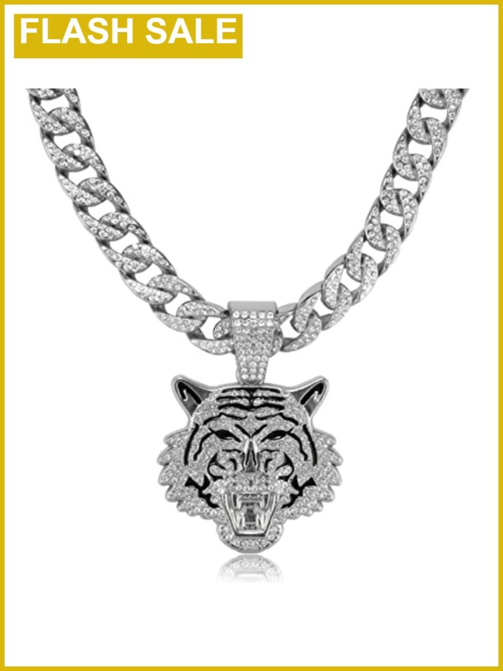 Mens Cuban Link Chain Necklace 13MM Gold Silver Plated Rhinestone Hip Hop